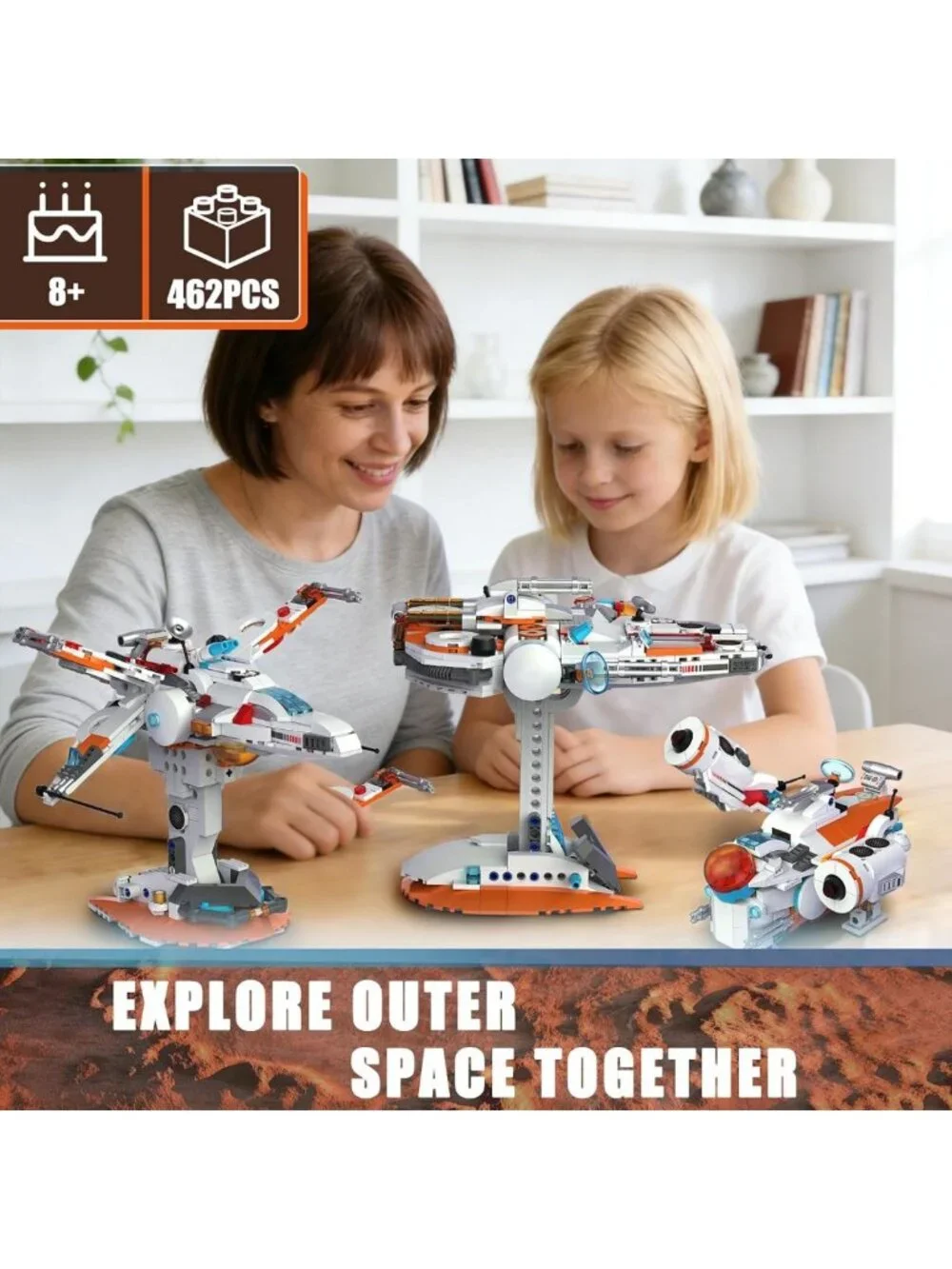 3-in-1 Space Vehicle Building Set | Creative STEM Toy for Kids 8+ | Drone